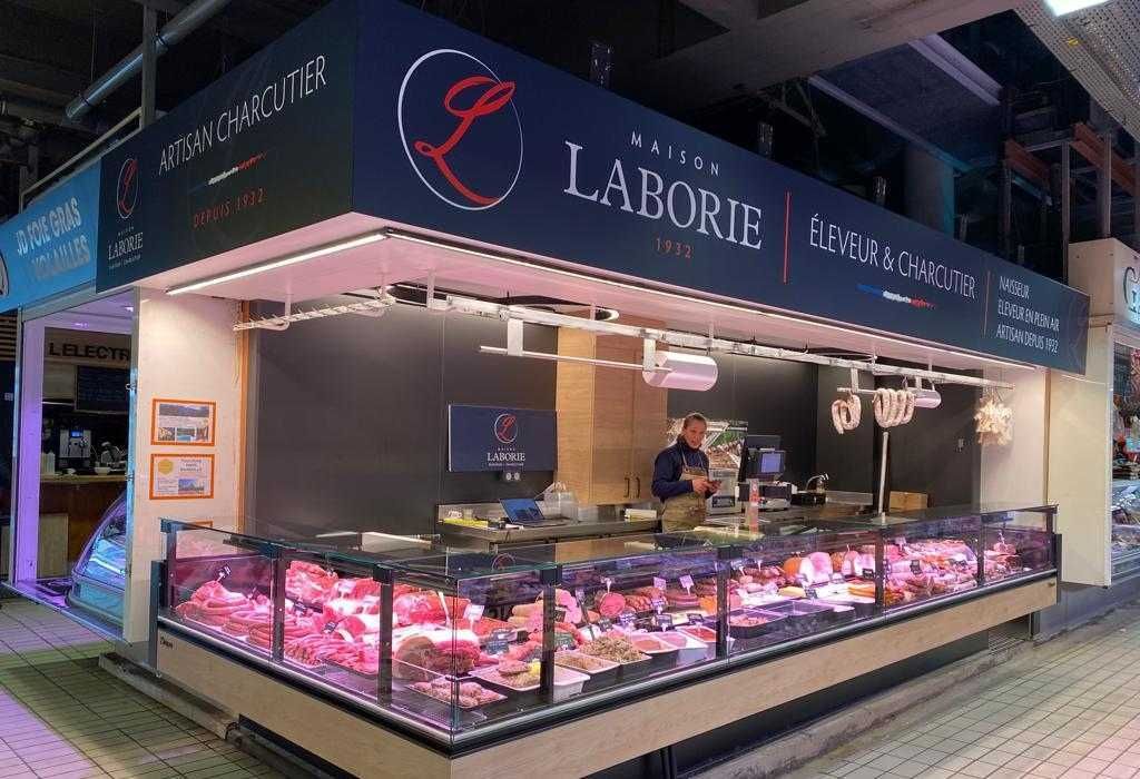 Stand Maison Laborie au marché Victor Hugo à Toulouse