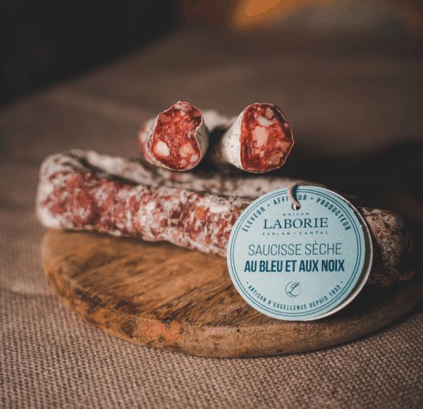 Saucisse sèche au Bleu d’Auvergne et aux noix